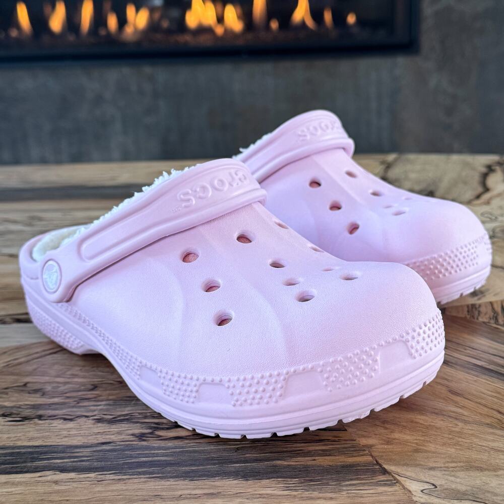 Crocs Ralen Lined Clogs Women's Size 6 - Ballerina Pink Fuzzy Slippers Coquette - Picture 4 of 15